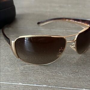 Gold Aviator Sunglasses PRADA
